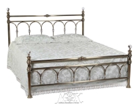 Кровать 9801 L (180*200 см) с кристаллами Античная бронза