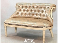 MK-S03/02ST. Milano sofa диван 2местный (массив красного дерева) IVORY (слон.кость)  128*62*73 см