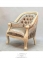 MK-CHO01/1ST. Louis Tub chair кресло (массив красного дерева) IVORY (слон.кость) - СИНЕ-БЕЖ  ОБИВКА 78*65*91 см