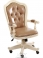 MK-CHO02. Smaller Alvaro office chair Кресло офисное (мас. кр. д.  кожа БЕЖЕВАЯ) IVORY (слон.кость)  61*58*113 см