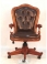 MK-CHO02. Smaller Alvaro office chair Кресло офисное (мас. кр. д.  кожа КОРИЧНЕВ) NBA Pecan M (итал. орех)  61*58*113 см