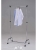 CH-1001-L-C  Вешалка для гардеробных 90*45*102-170 см цвет: хром